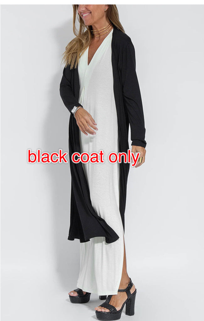 Robe longue élégante + Cardigan OFFERT
