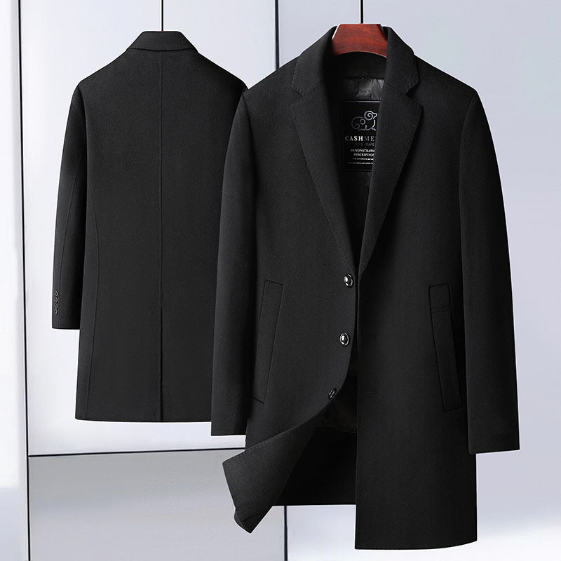 Manteau Casual à Col Costume avec Doublure Amovible en Duvet d'Oie