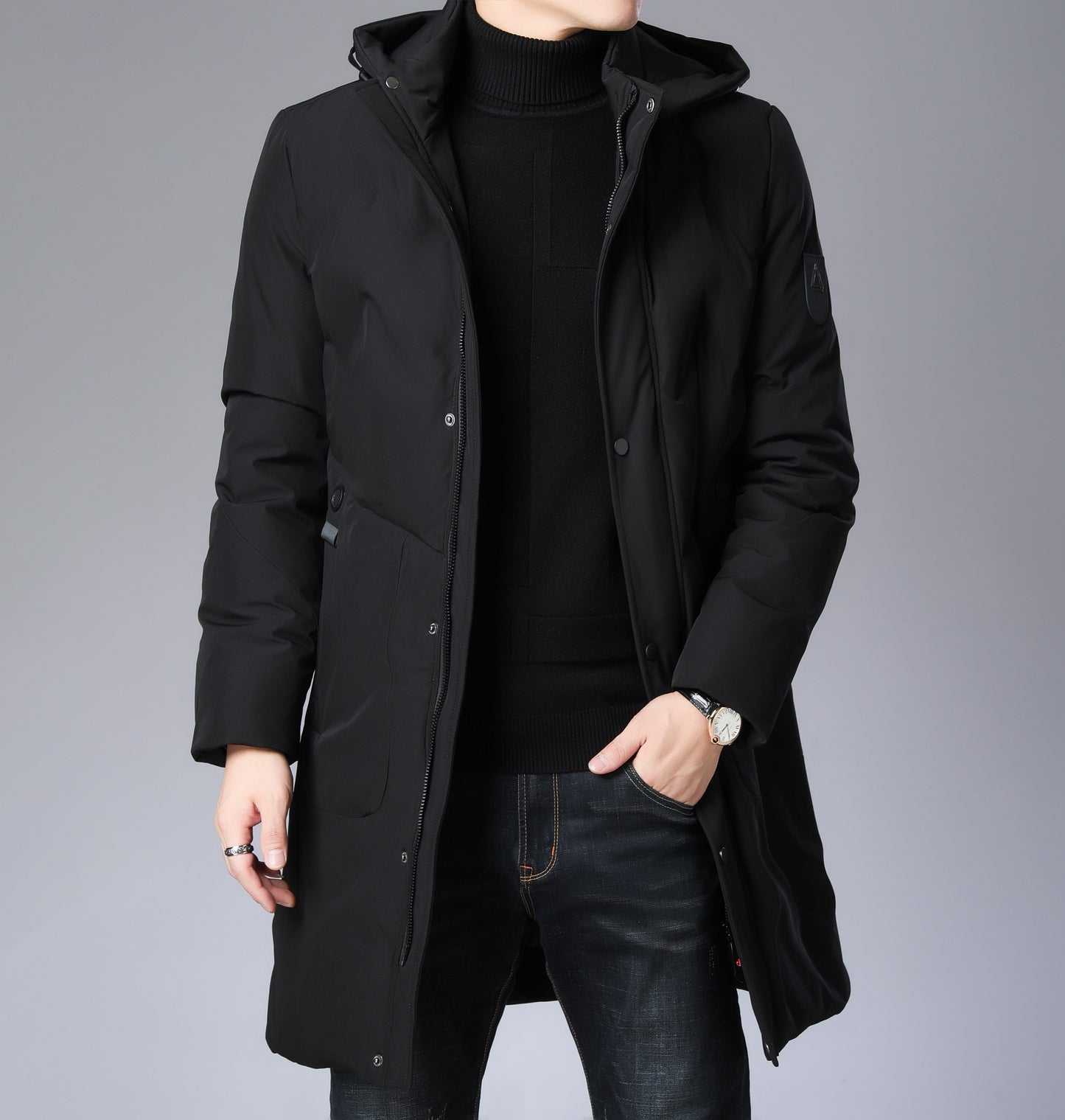 Manteau à Capuche Ample pour Hommes