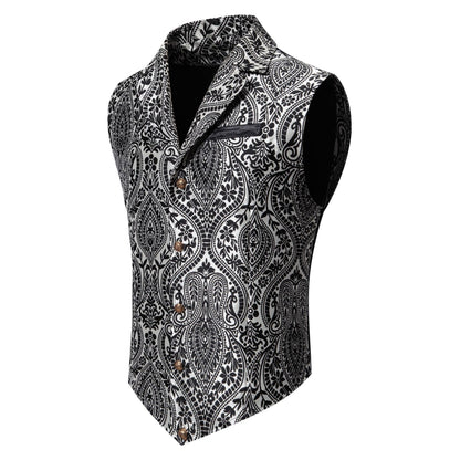 Gilet de Costume Jacquard pour Hommes