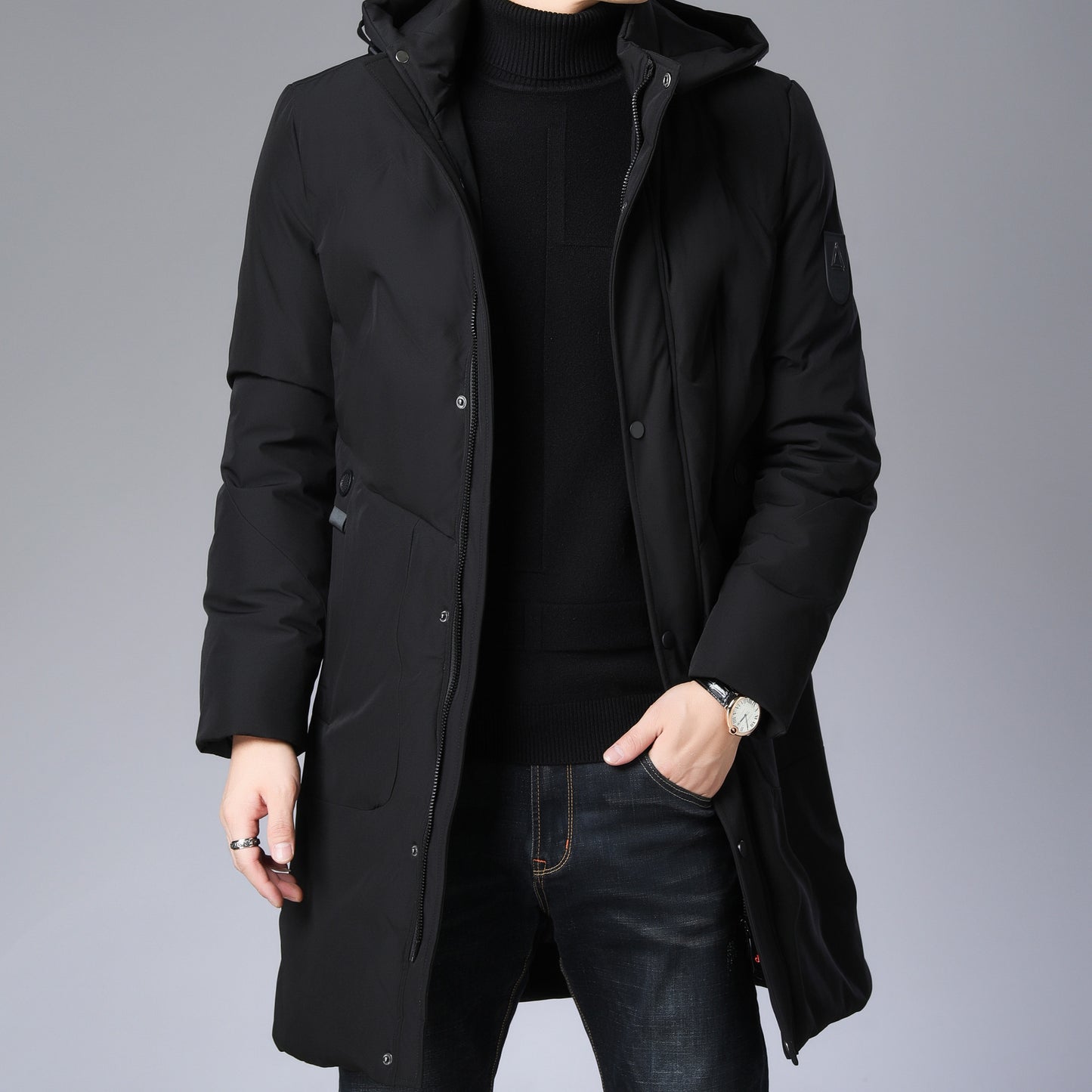 Manteau à Capuche Ample pour Hommes