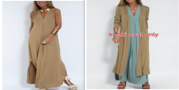 Robe longue élégante + Cardigan OFFERT