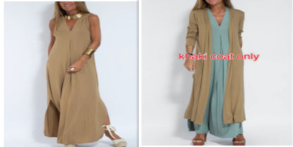 Robe longue élégante + Cardigan OFFERT