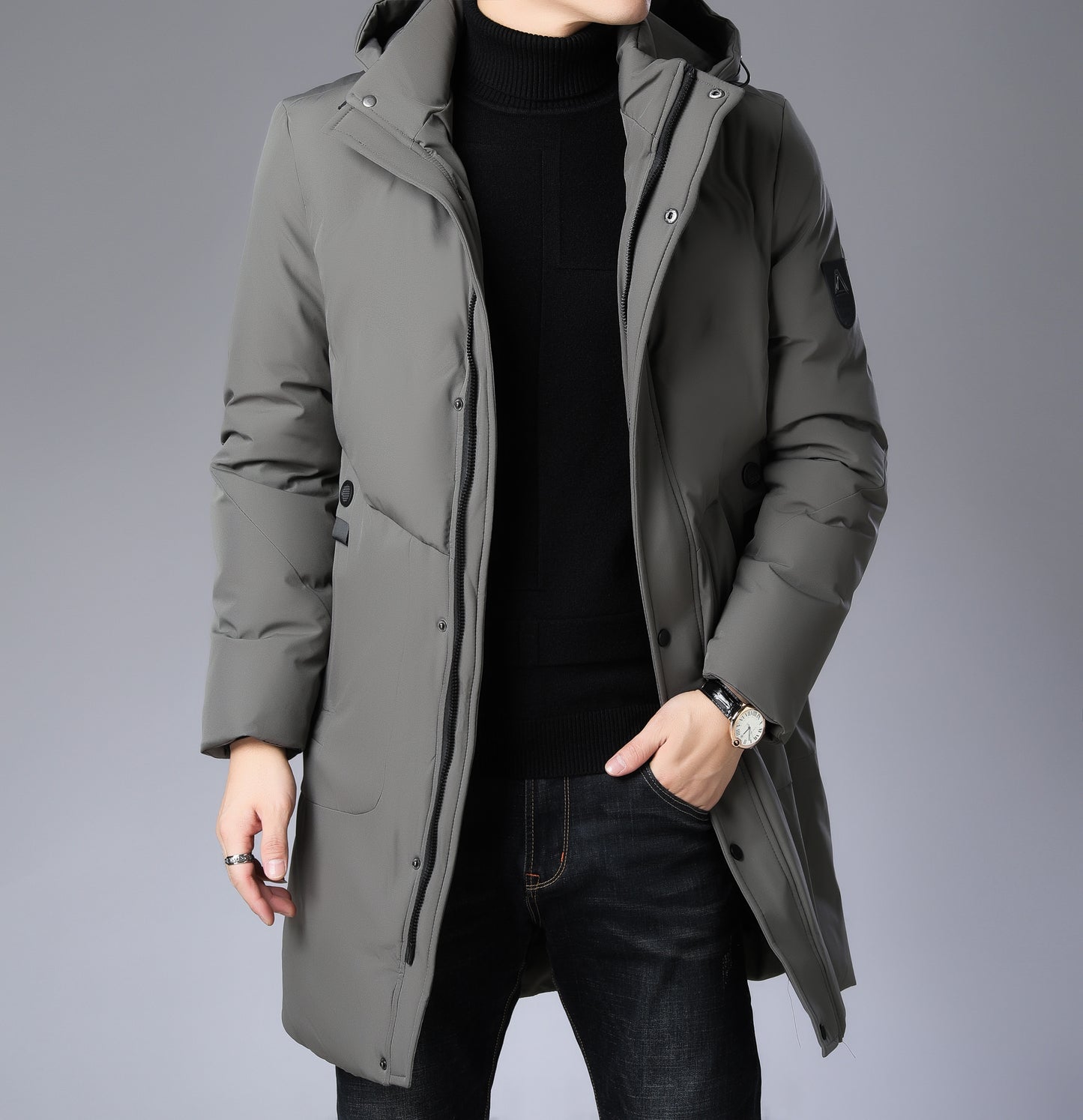 Manteau à Capuche Ample pour Hommes