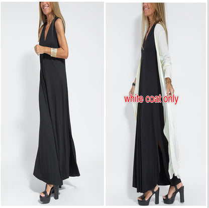 Robe longue élégante + Cardigan OFFERT