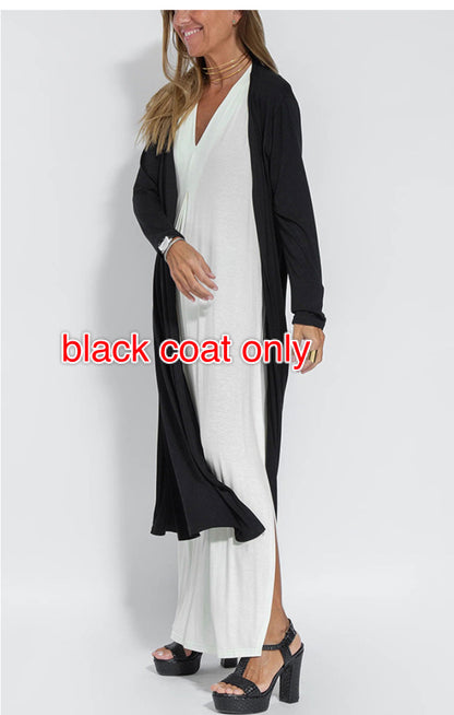 Robe longue élégante + Cardigan OFFERT