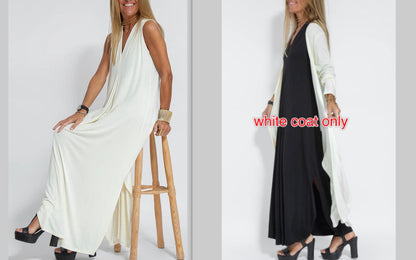 Robe longue élégante + Cardigan OFFERT