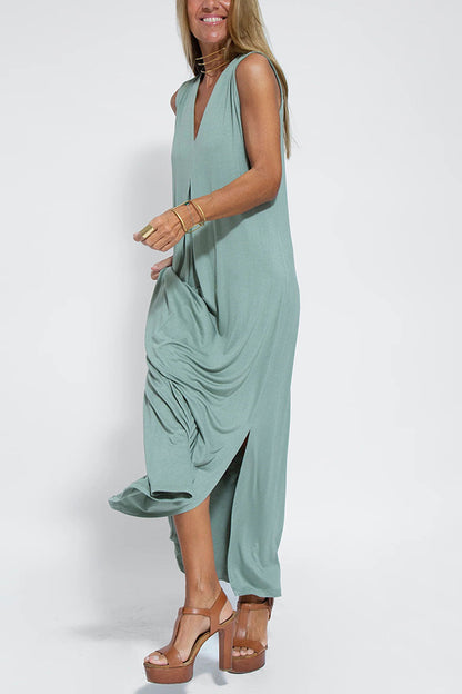 Robe longue élégante + Cardigan OFFERT